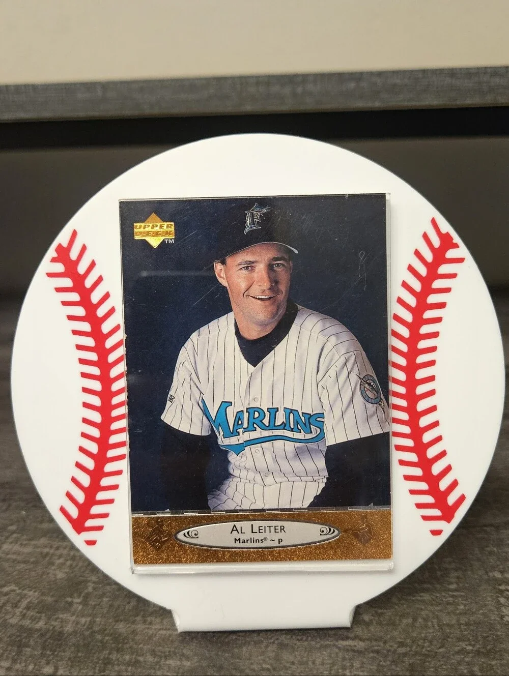 Vintage Florida Marlins Baseball Card Lot & MCS Display Frame
